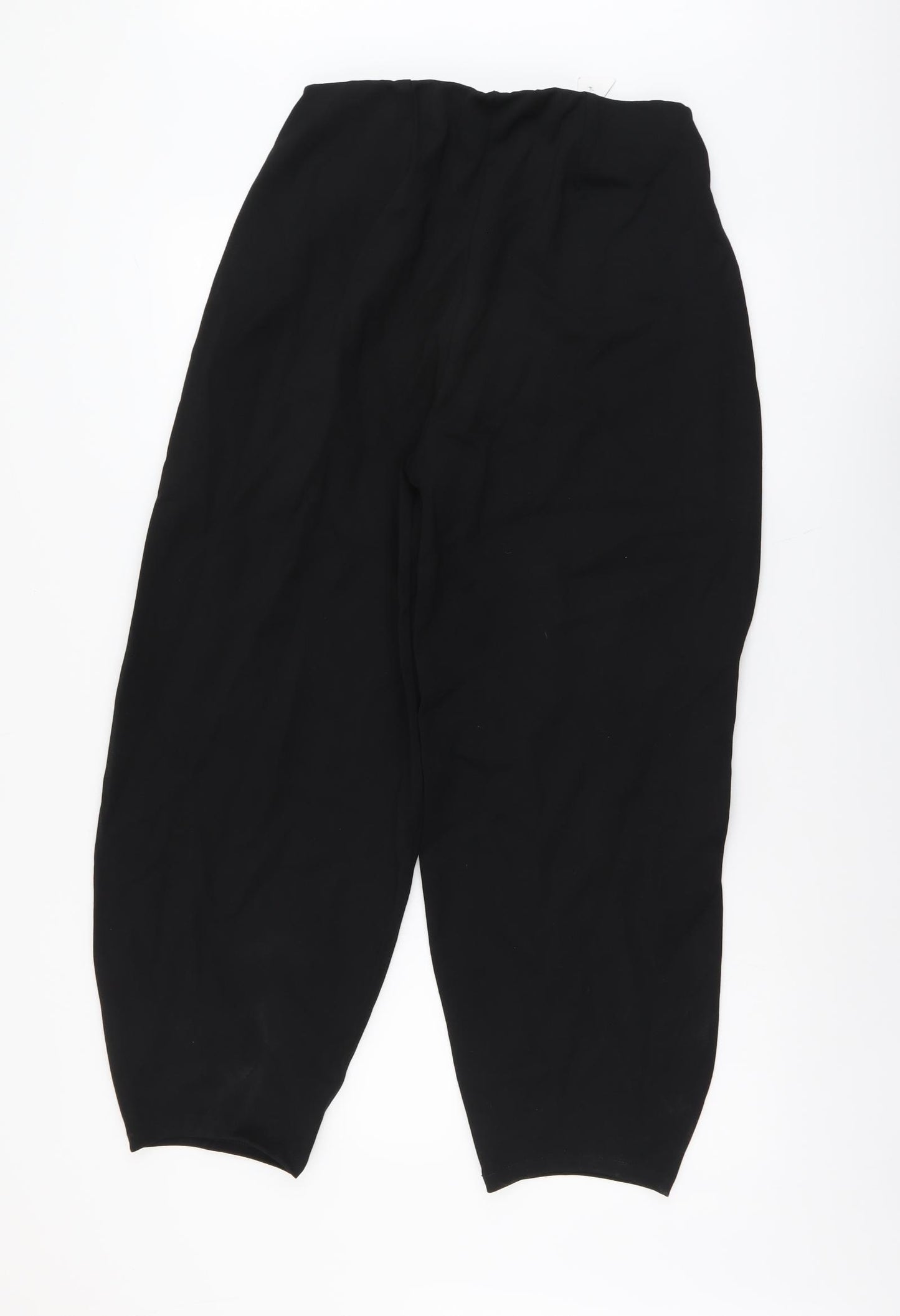 Zara Womens Black Polyester Trousers Size L L26 in Regular