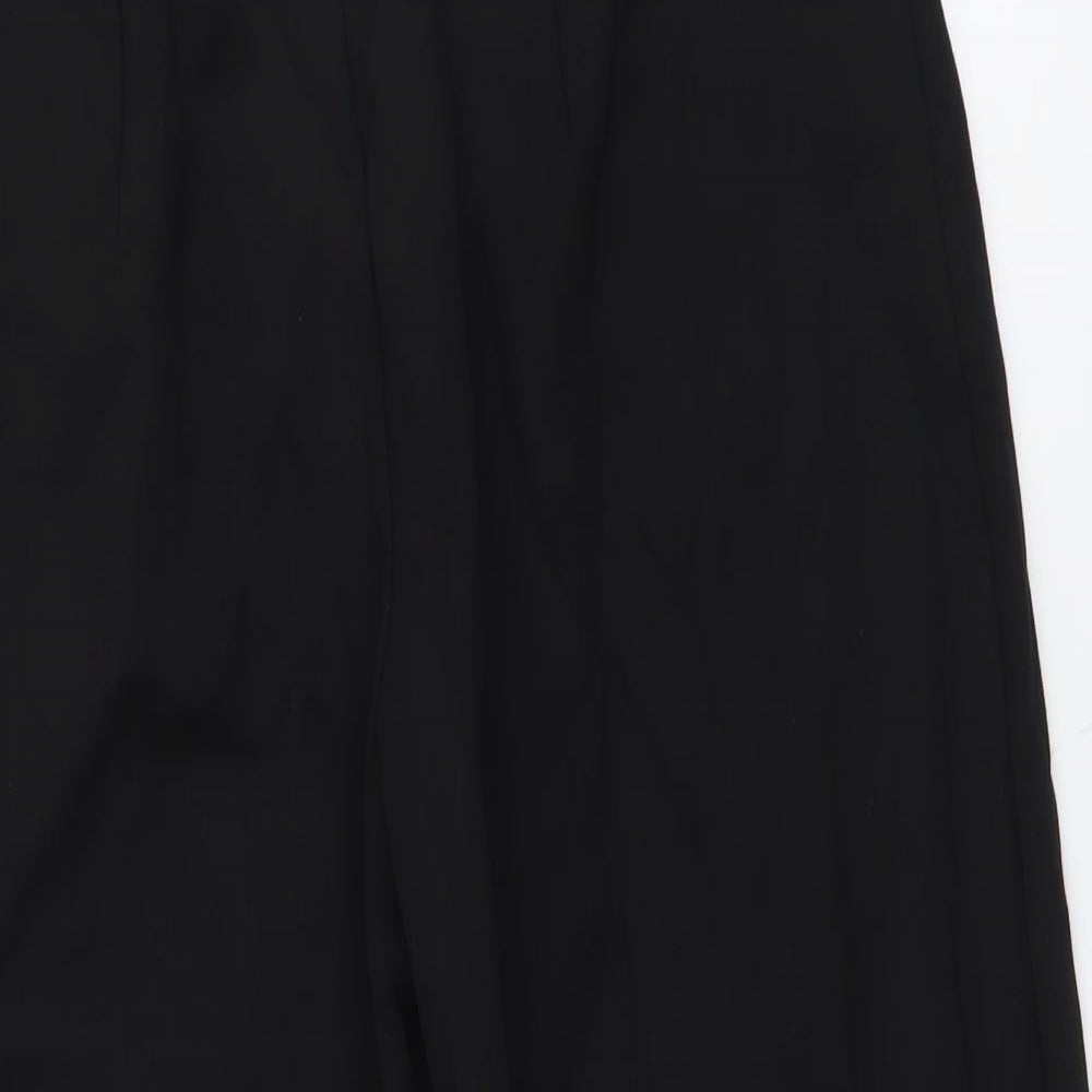Zara Womens Black Polyester Trousers Size L L26 in Regular
