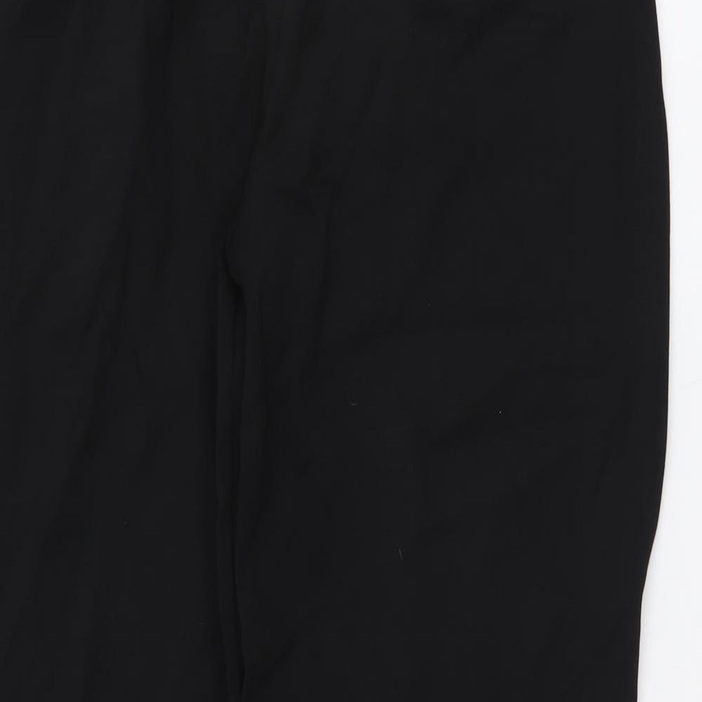 Zara Womens Black Polyester Trousers Size L L26 in Regular