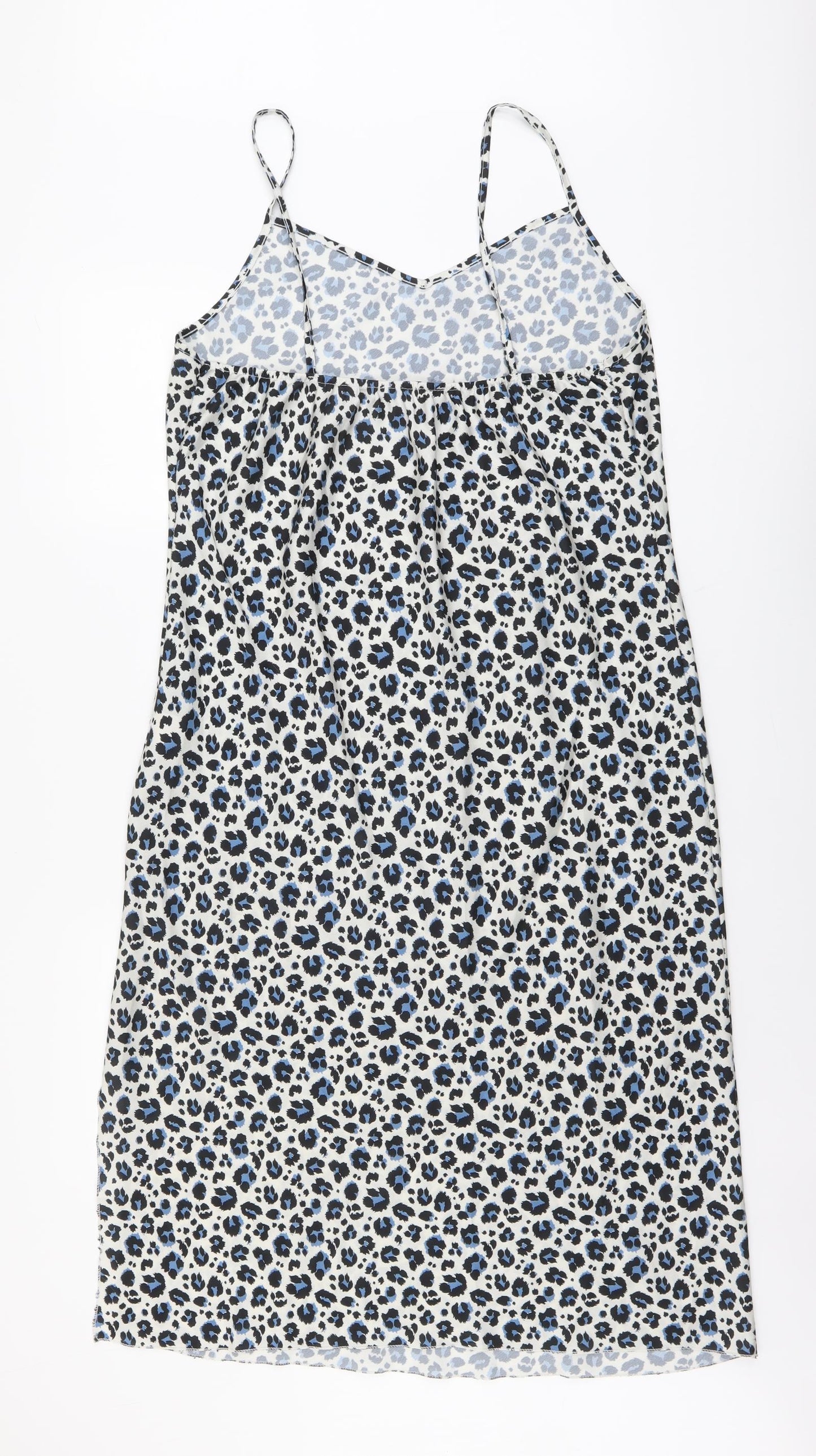 Boohoo Womens Multicoloured Animal Print Polyester Slip Dress Size 16 V-Neck Pullover - Leopard Print