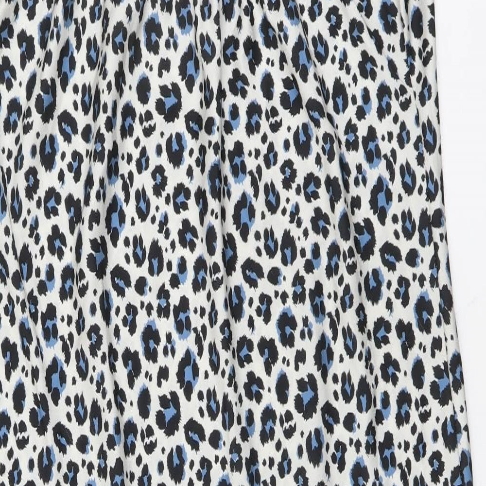 Boohoo Womens Multicoloured Animal Print Polyester Slip Dress Size 16 V-Neck Pullover - Leopard Print