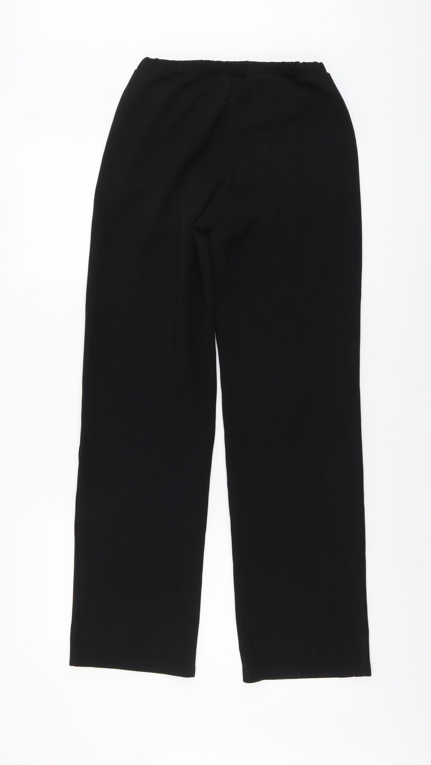 Sain + Sofia Womens Black Polyester Trousers Size 8 L30 in Regular