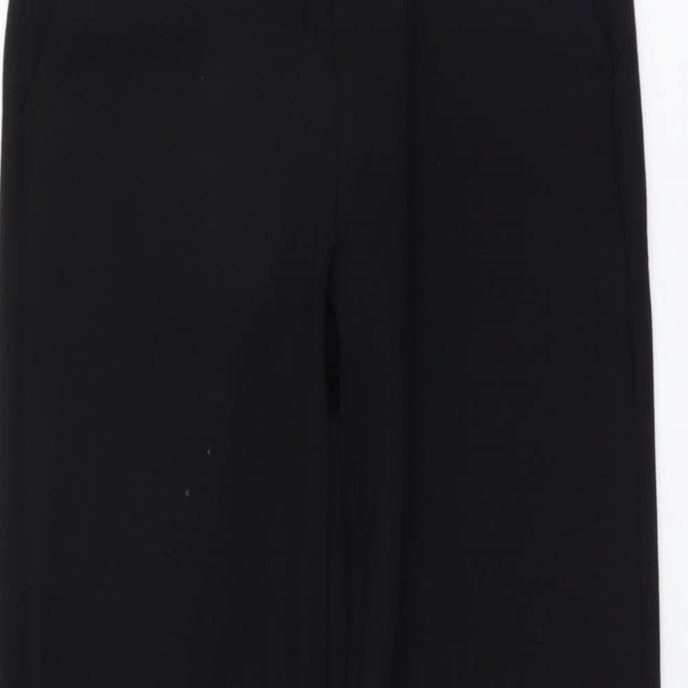 Sain + Sofia Womens Black Polyester Trousers Size 8 L30 in Regular