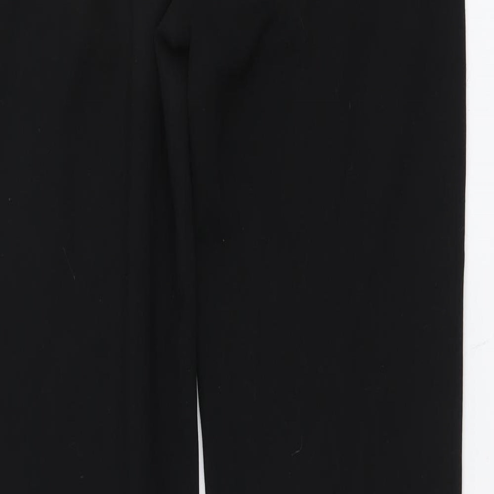 Sain + Sofia Womens Black Polyester Trousers Size 8 L30 in Regular