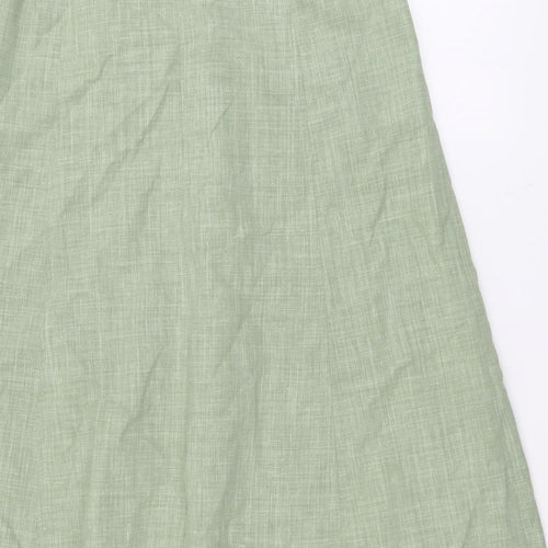 Cotswold Womens Green Cotton Straight & Pencil Skirt Size 12 Zip