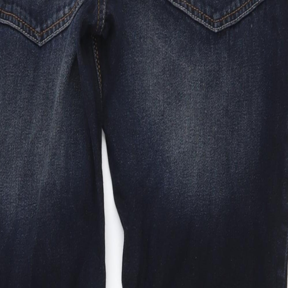 Authentic Boys Blue Cotton Straight Jeans Size 15 Years Regular Button