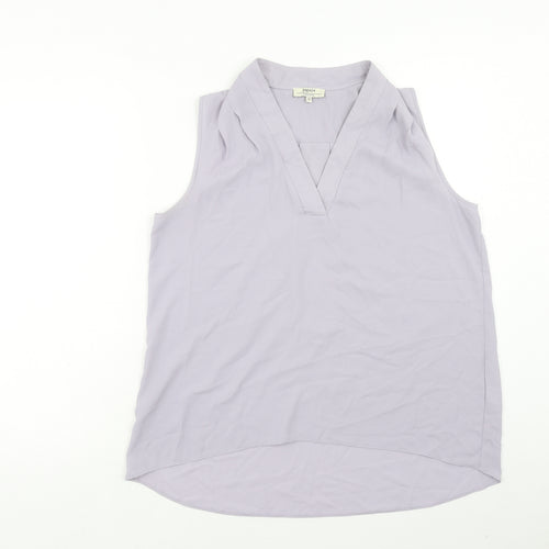 Papaya Womens Purple Polyester Basic Tank Size 12 V-Neck