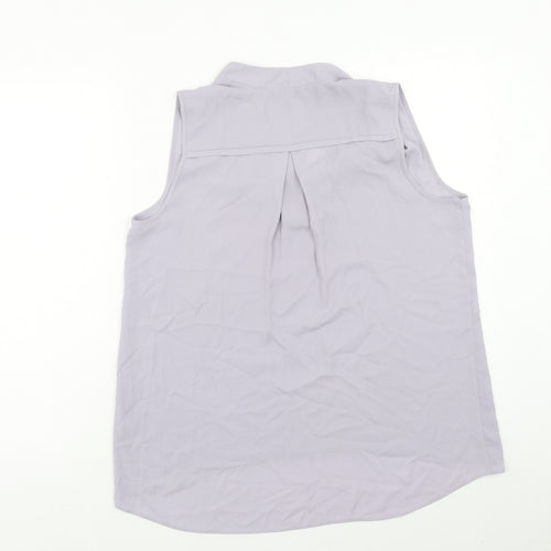 Papaya Womens Purple Polyester Basic Tank Size 12 V-Neck