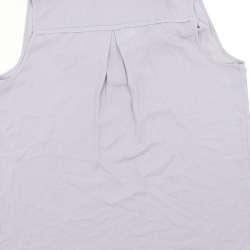 Papaya Womens Purple Polyester Basic Tank Size 12 V-Neck