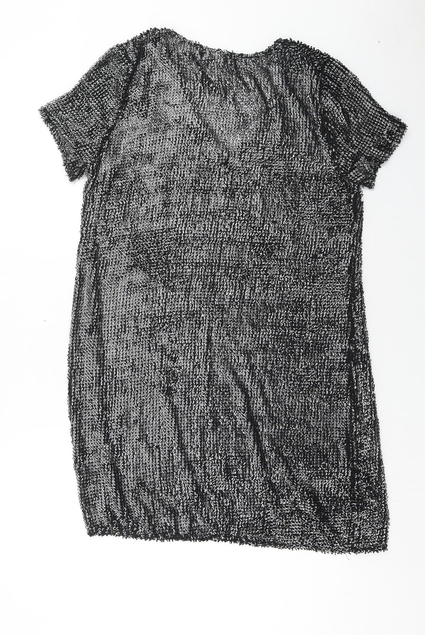 Missguided Womens Silver Polyester A-Line Size 10 V-Neck Pullover