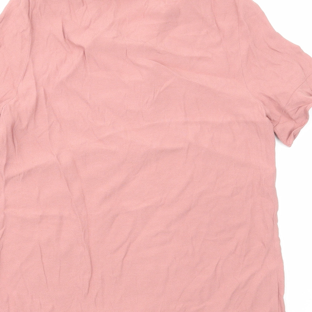 Phase Eight Womens Pink Viscose Basic Blouse Size S V-Neck