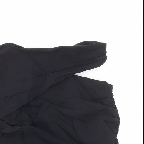 Zara Womens Black Cotton Bandage Skirt Size M Zip