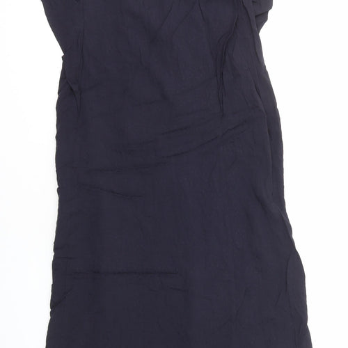 H&M Womens Blue Viscose A-Line Size 8 V-Neck Pullover