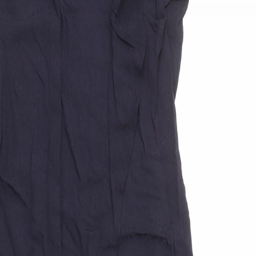H&M Womens Blue Viscose A-Line Size 8 V-Neck Pullover