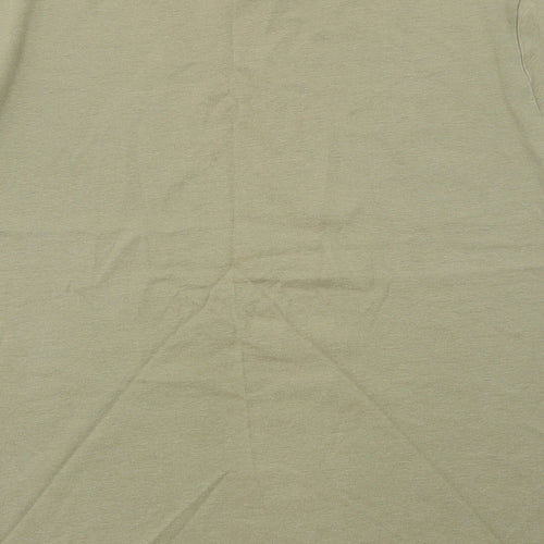 Tesco Womens Green Cotton Basic T-Shirt Size 20 Round Neck