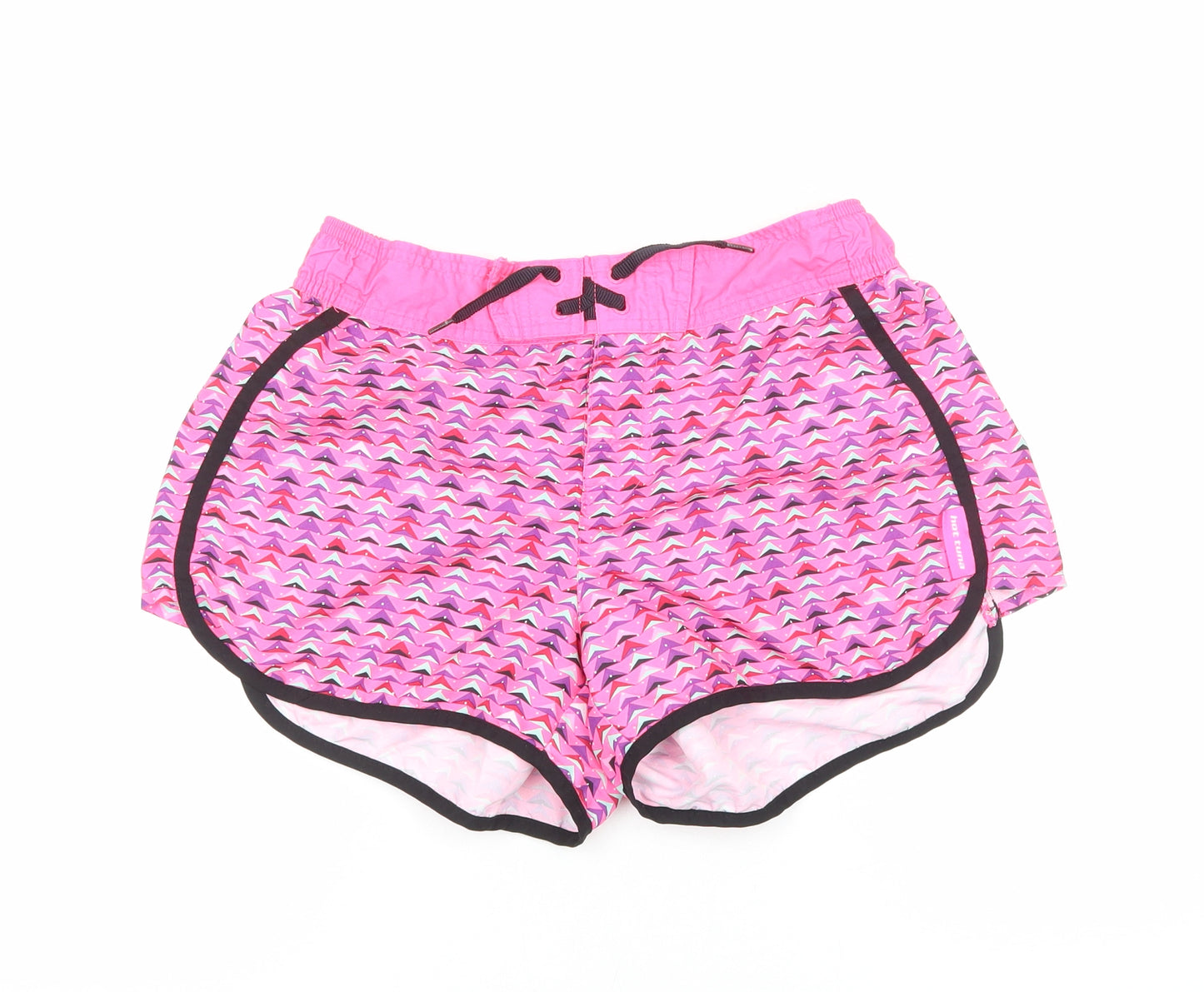 Hot Tuna Womens Pink Geometric Polyester Sweat Shorts Size 12 Regular Pull On - Swim Shorts