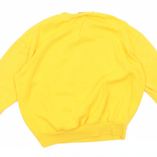 Primark Womens Yellow Cotton Pullover Sweatshirt Size M Pullover - Winnie the Pooh