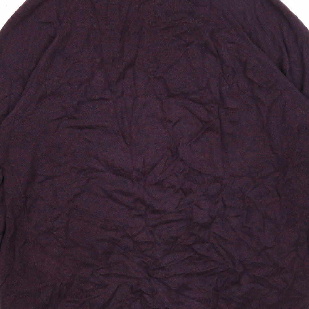 Primark Mens Purple Round Neck Cotton Pullover Jumper Size XL Long Sleeve