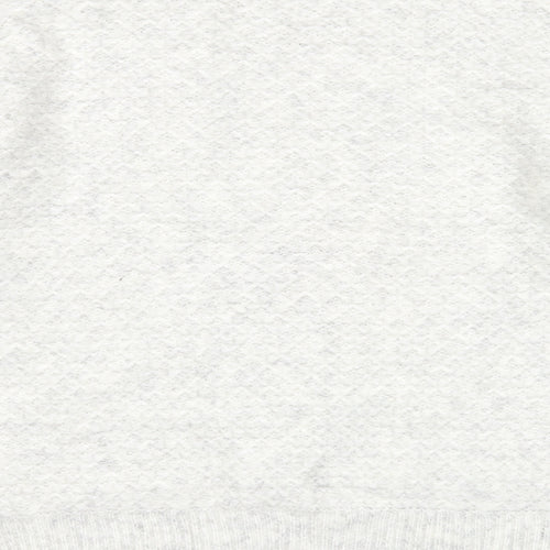 Marks and Spencer Womens Grey Round Neck Acrylic Pullover Jumper Size M