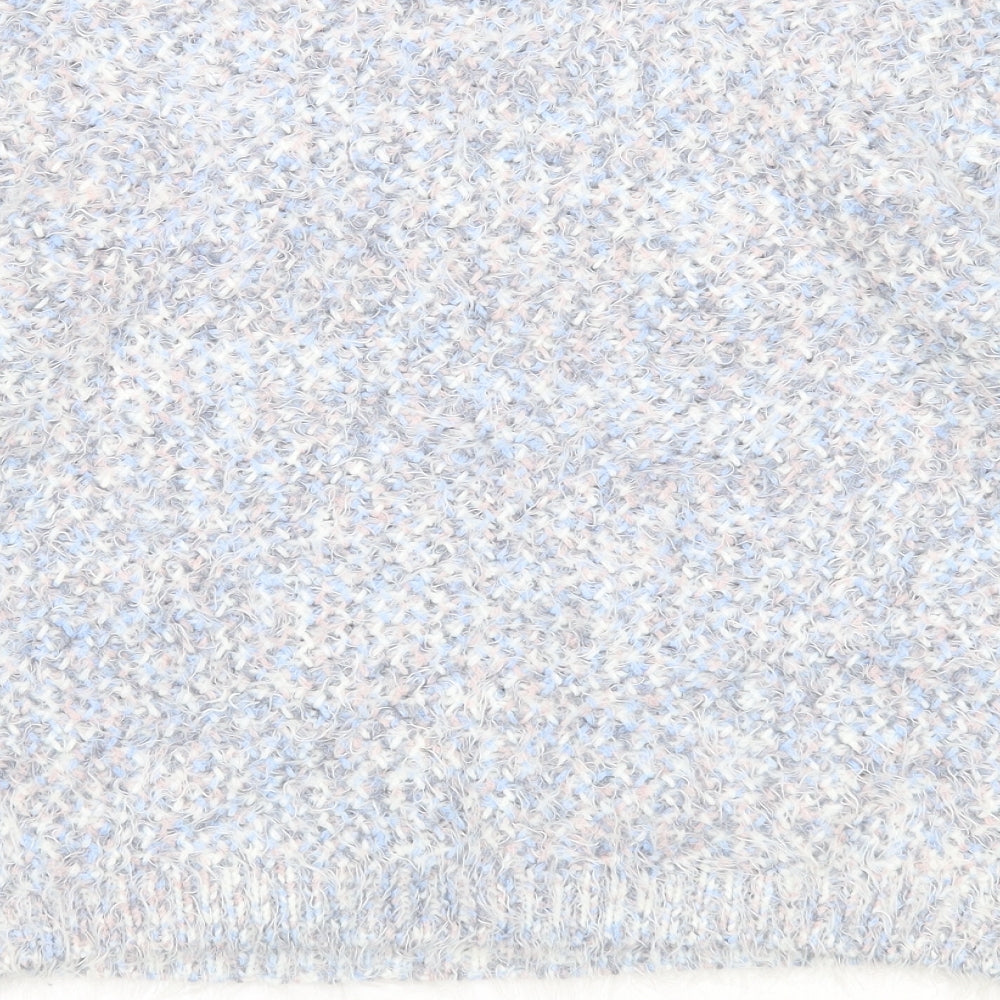 Marks and Spencer Womens Blue Round Neck Acrylic Pullover Jumper Size 8