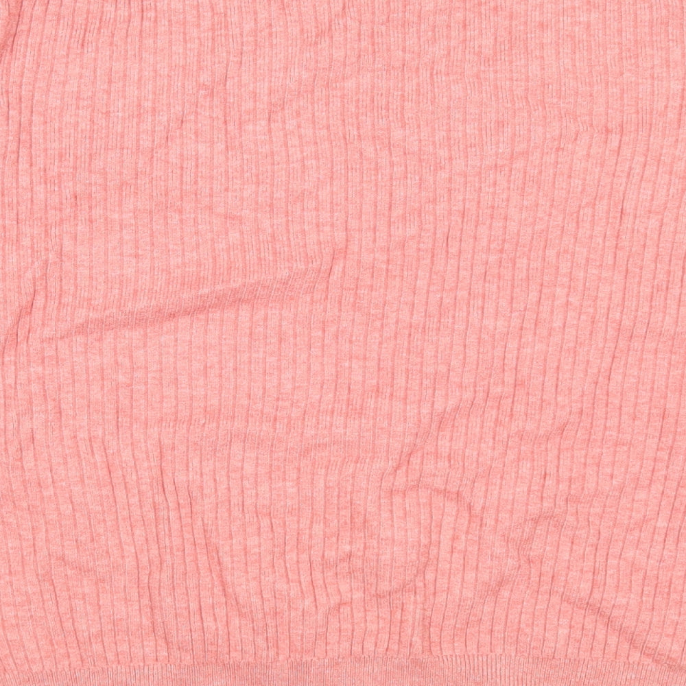 Nutmeg Womens Pink Boat Neck Viscose Pullover Jumper Size 18