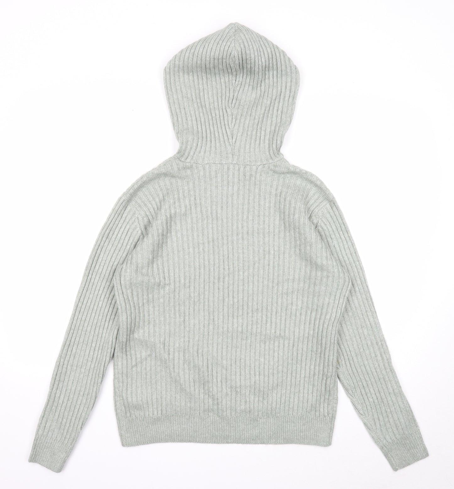 Marks and Spencer Womens Green Round Neck Polyester Pullover Jumper Size M