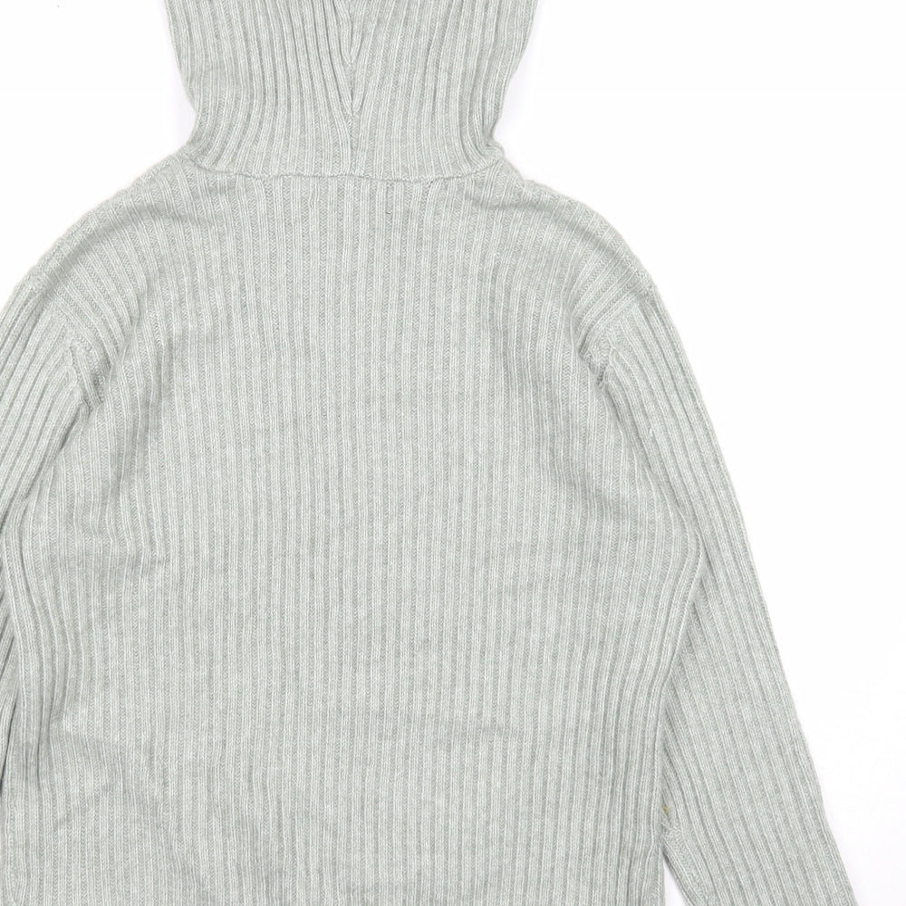 Marks and Spencer Womens Green Round Neck Polyester Pullover Jumper Size M