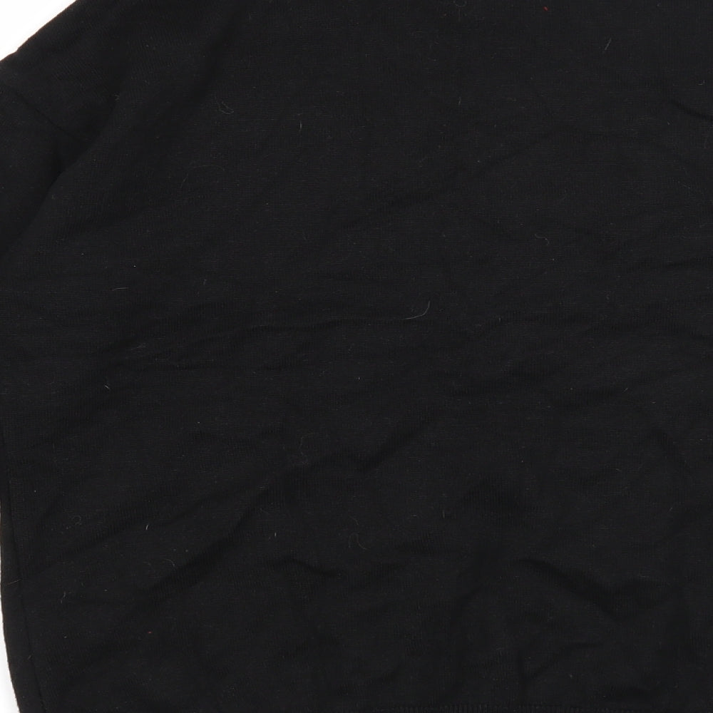 George Womens Black Round Neck Acrylic Pullover Jumper Size 14 - Christmas