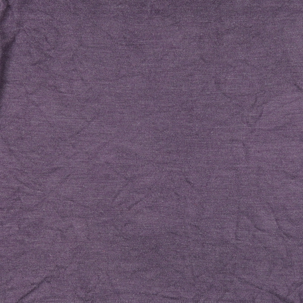George Mens Purple V-Neck Acrylic Pullover Jumper Size 3XL Long Sleeve