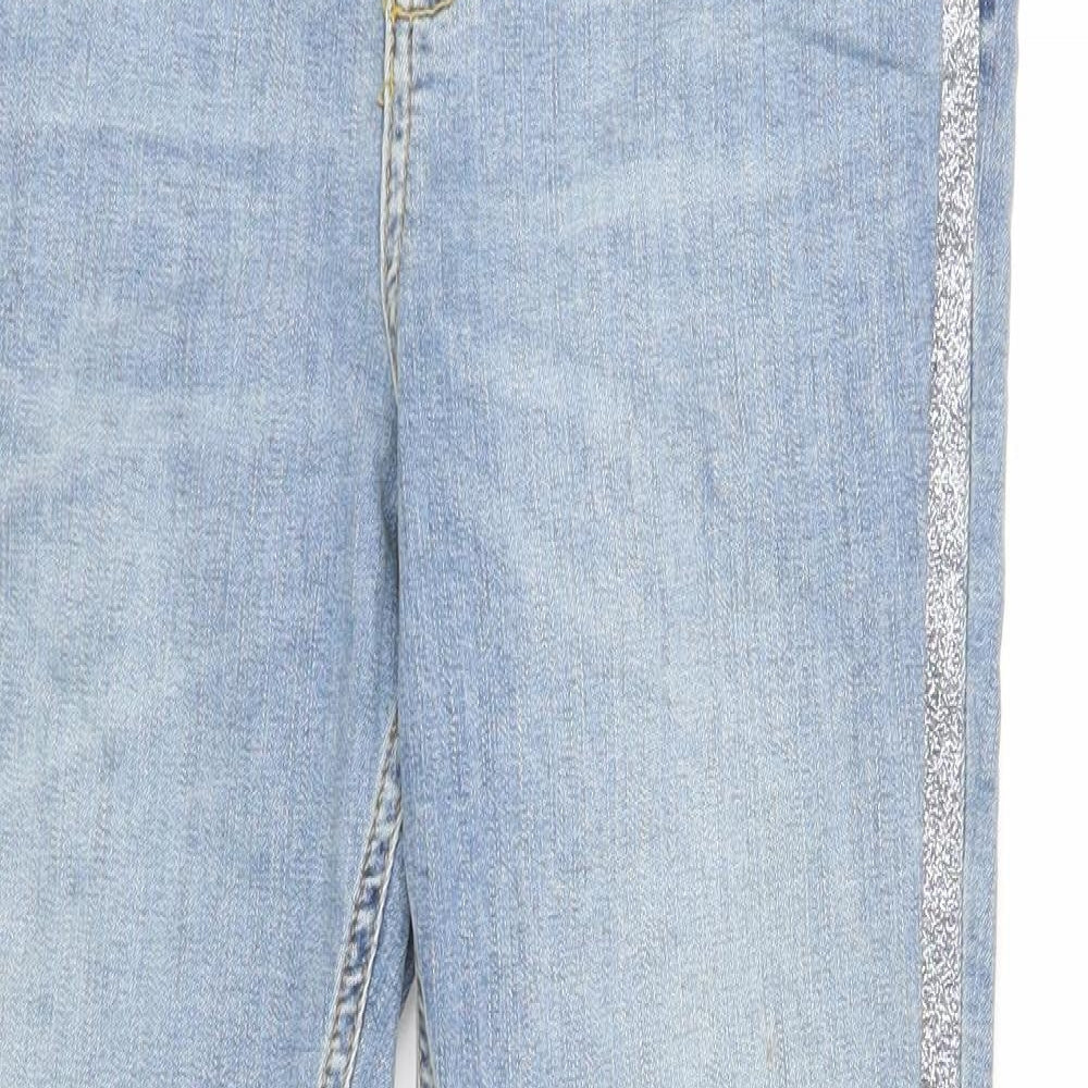 George Womens Blue Cotton Skinny Jeans Size 10 Regular Zip