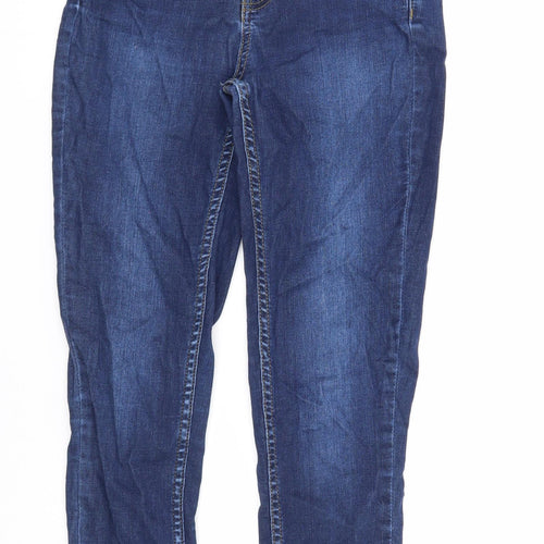Oasis Womens Blue Cotton Skinny Jeans Size S Regular Zip