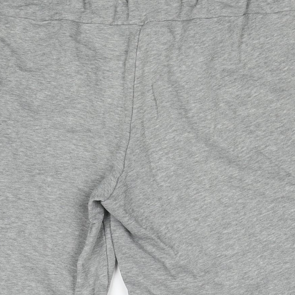 PUMA Mens Grey Cotton Sweat Shorts Size M Regular Drawstring