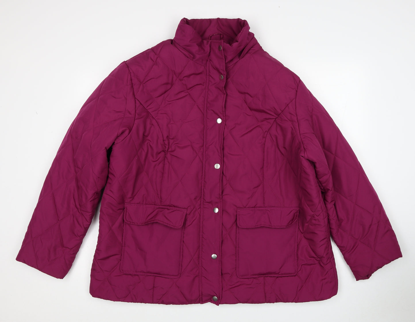 Damart Womens Purple Quilted Jacket Size 22 Zip