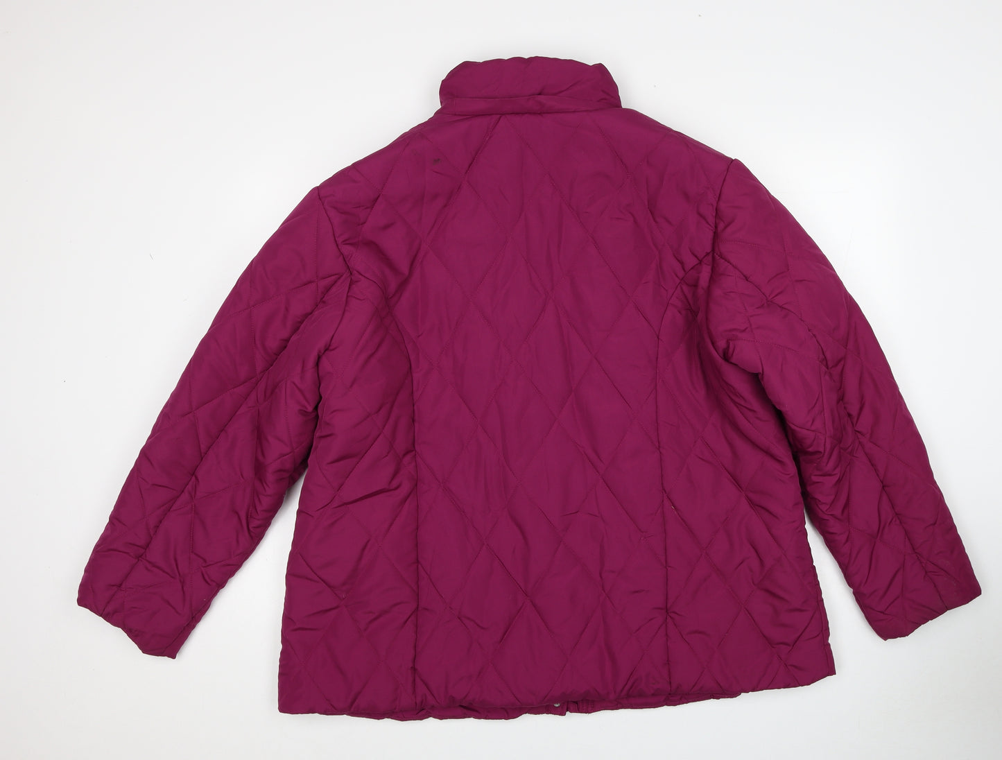 Damart Womens Purple Quilted Jacket Size 22 Zip
