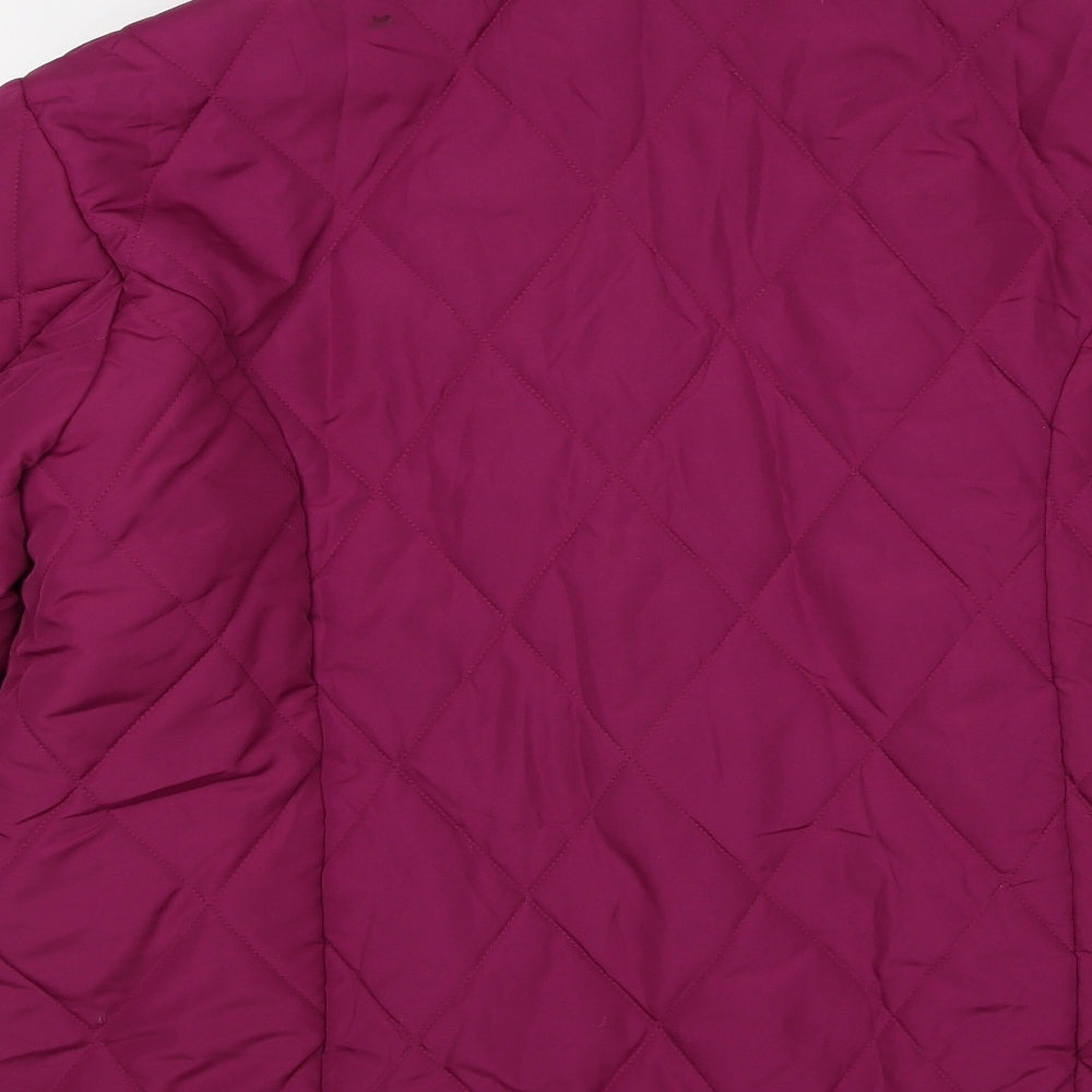 Damart Womens Purple Quilted Jacket Size 22 Zip