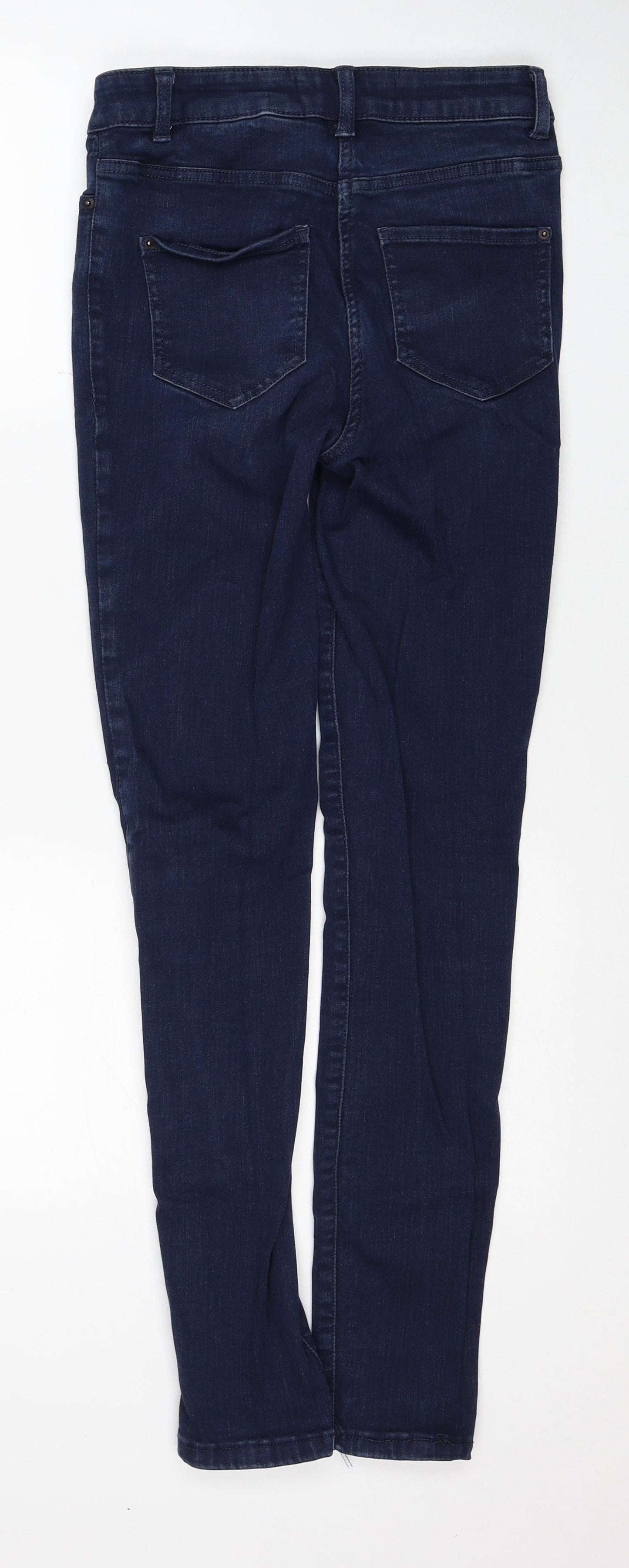 NEXT Womens Blue Cotton Skinny Jeans Size 8 Regular Zip