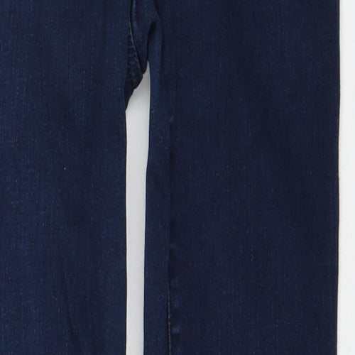 NEXT Womens Blue Cotton Skinny Jeans Size 8 Regular Zip