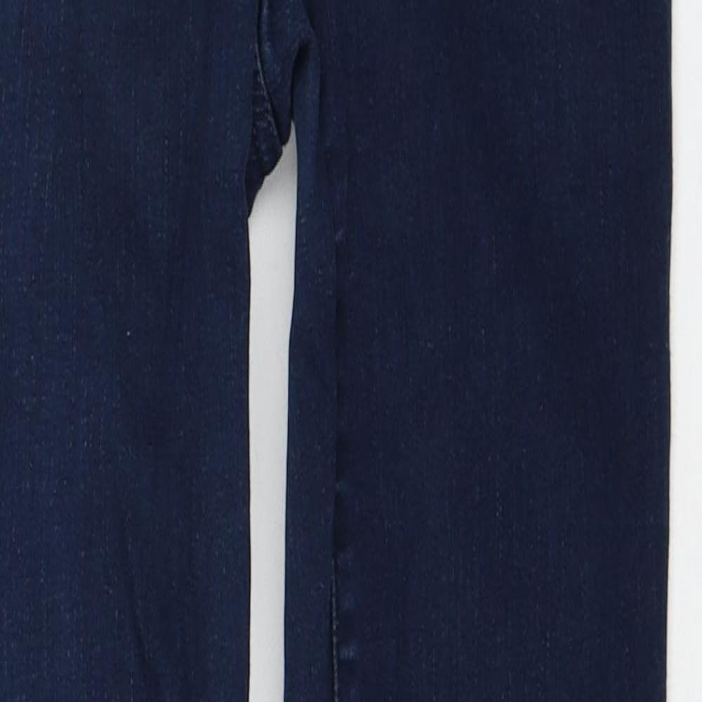 NEXT Womens Blue Cotton Skinny Jeans Size 8 Regular Zip