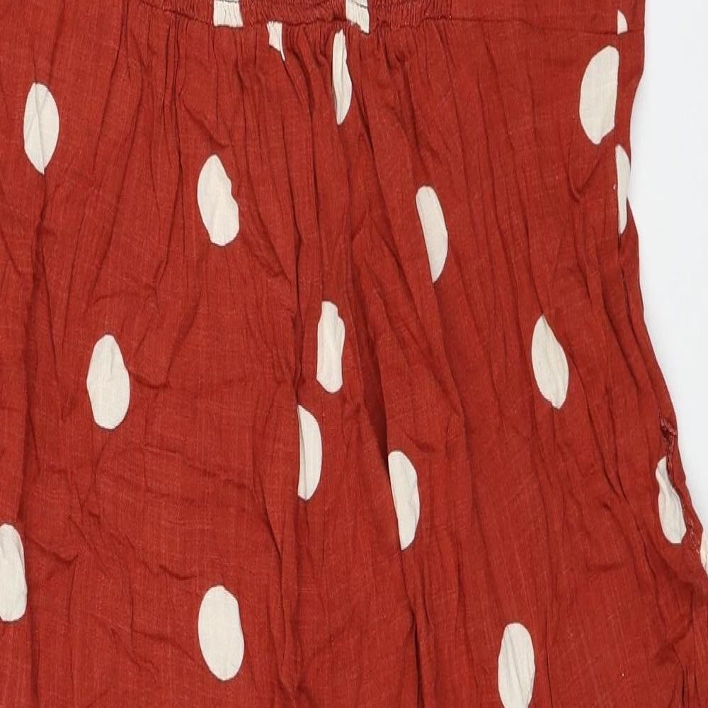 Primark Womens Red Polka Dot Viscose Jumpsuit One-Piece Size 20 Pullover