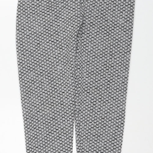 Preworn Womens Grey Geometric Polyester Compression Leggings Size S Regular Pullover