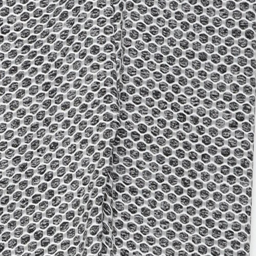 Preworn Womens Grey Geometric Polyester Compression Leggings Size S Regular Pullover