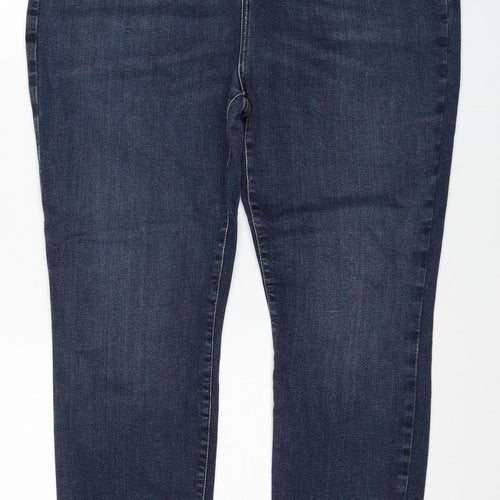 OWN. Womens Blue Cotton Skinny Jeans Size 38 in L30 in Regular Zip
