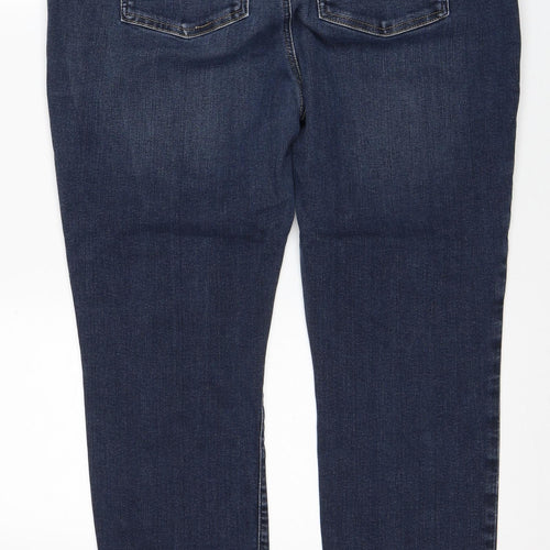 OWN. Womens Blue Cotton Skinny Jeans Size 38 in L30 in Regular Zip