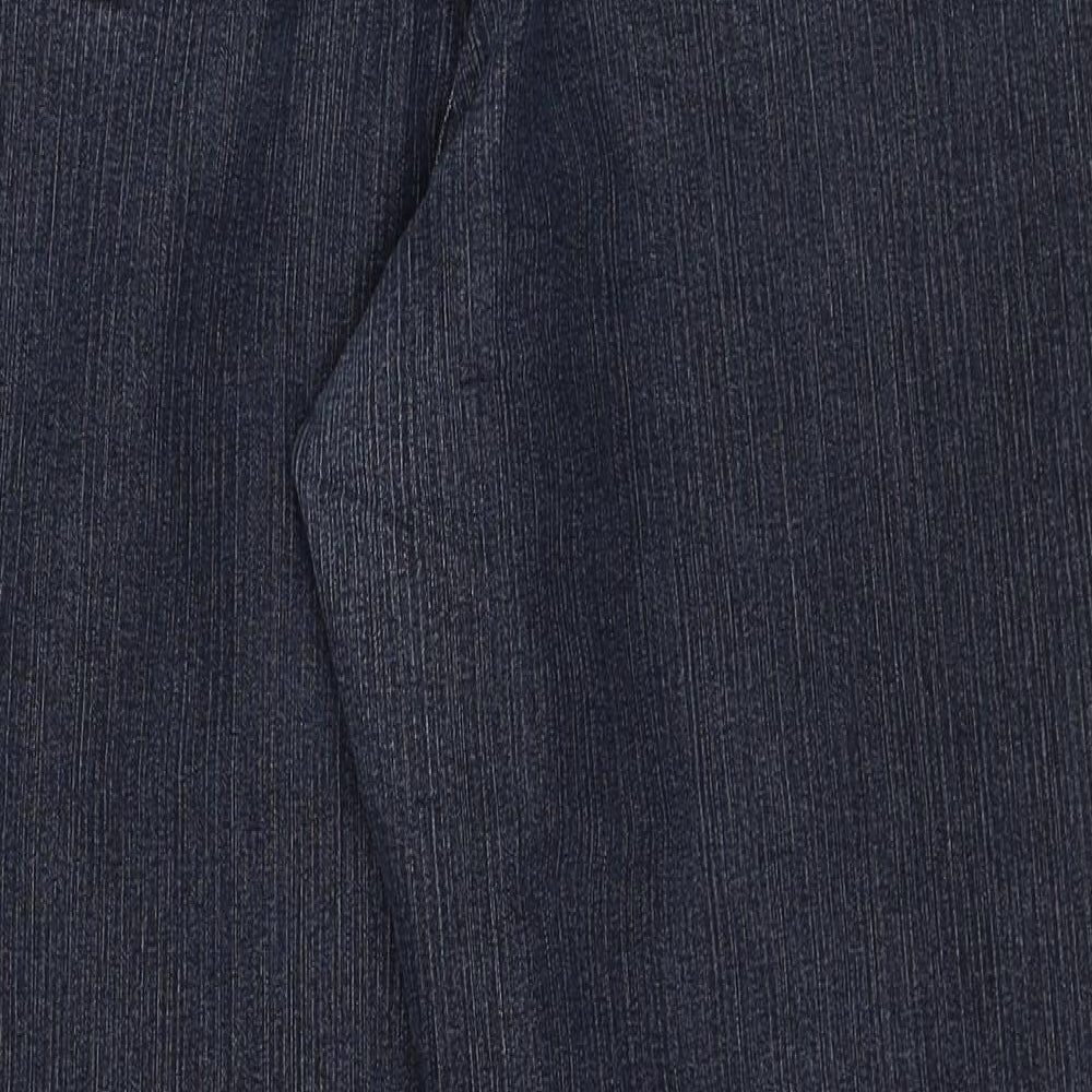 Marks and Spencer Womens Blue Cotton Bootcut Jeans Size 18 Regular Zip
