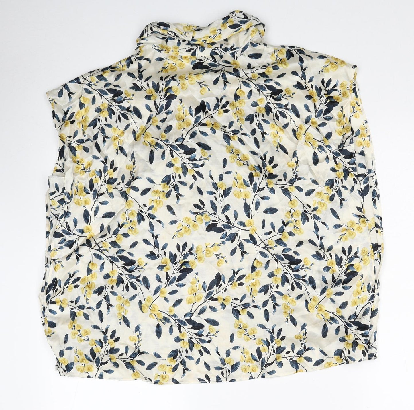 Monsoon Womens Multicoloured Floral Viscose Basic Blouse Size 18 V-Neck