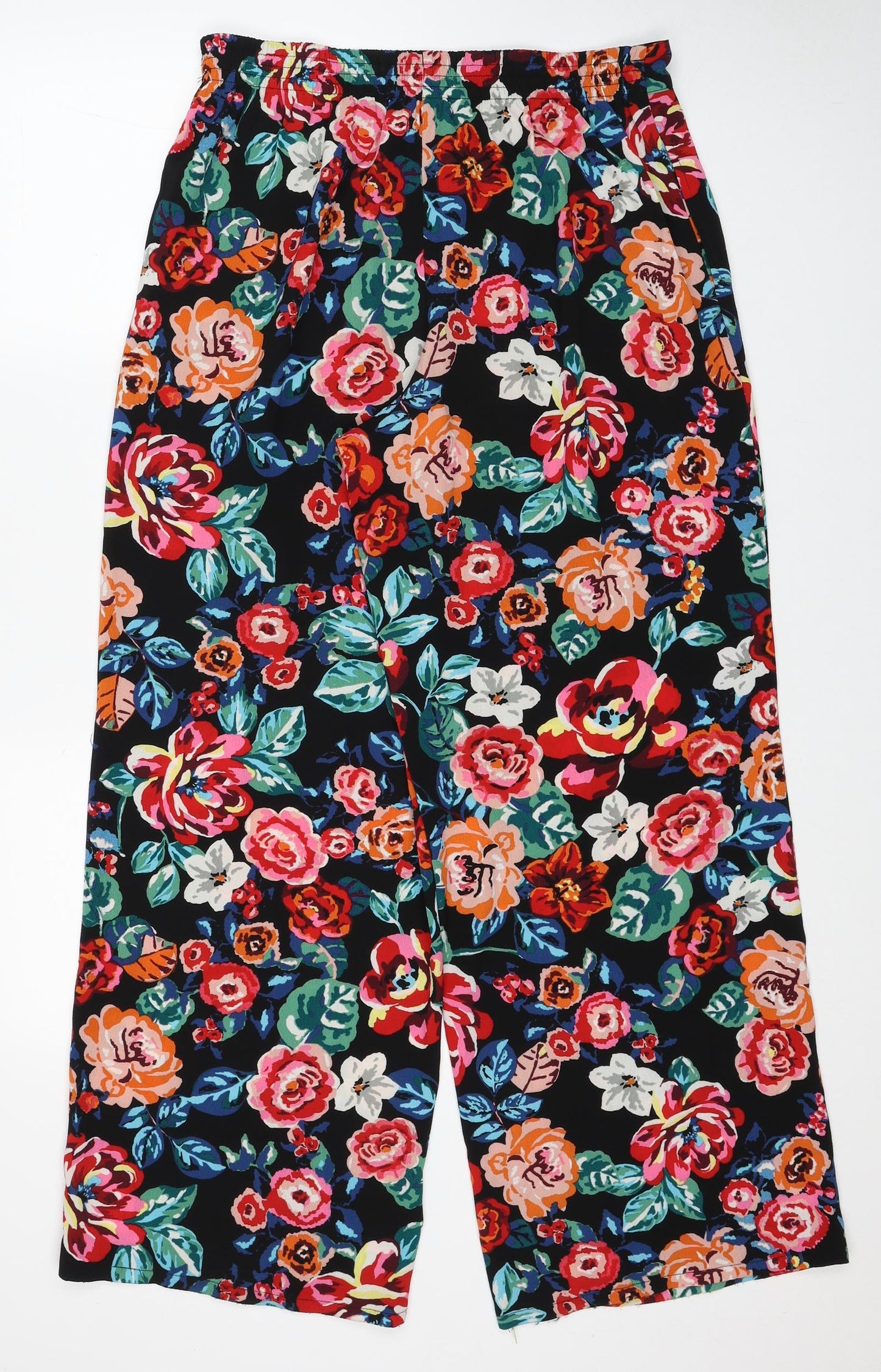 Papaya Womens Multicoloured Floral Polyester Trousers Size 12 Regular