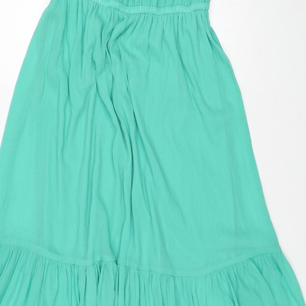 Et Vous Womens Green Polyester Ball Gown Size 12 Off the Shoulder Pullover