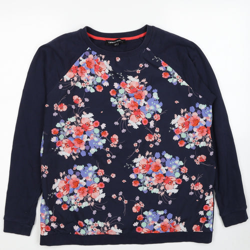 Capsule Womens Blue Polyester Pullover Sweatshirt Size 14 Pullover
