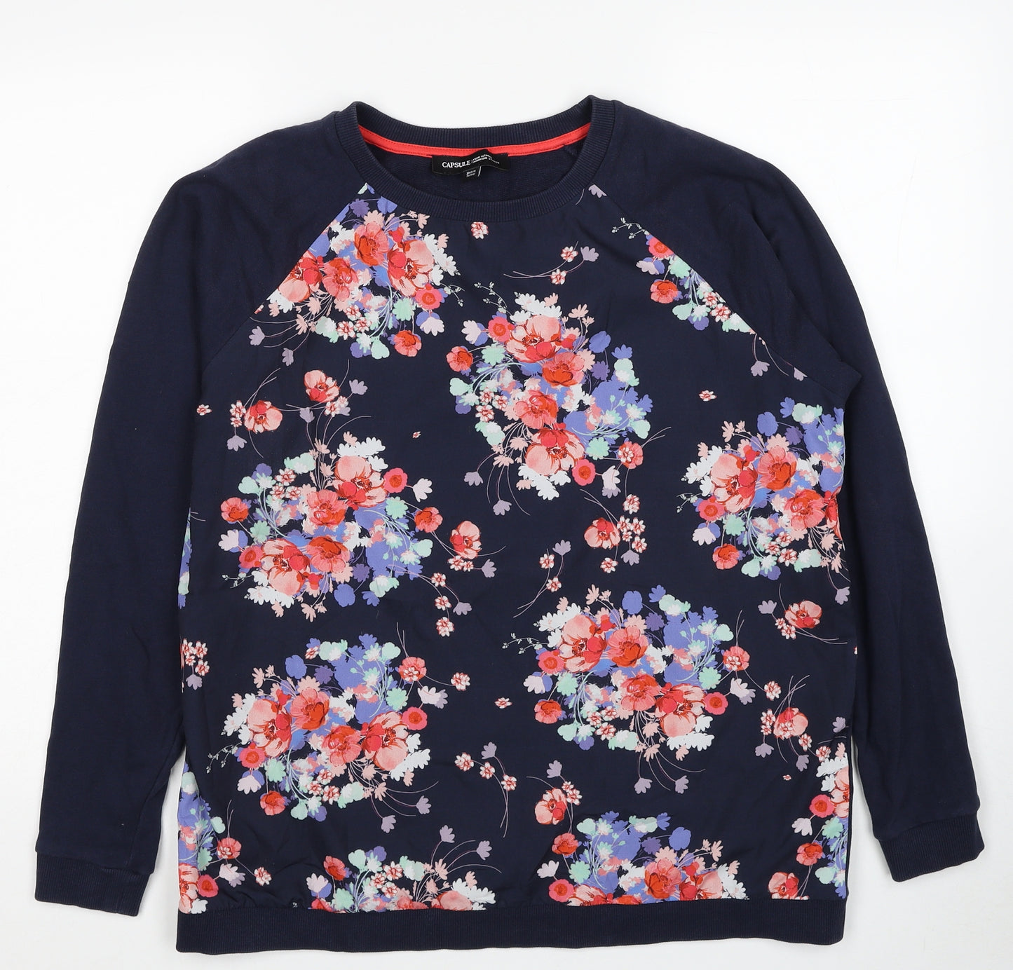 Capsule Womens Blue Polyester Pullover Sweatshirt Size 14 Pullover