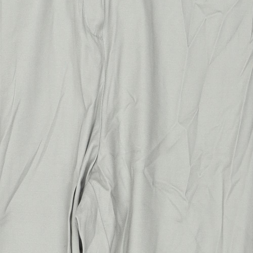 F&F Womens Beige Cotton Trousers Size 18 Regular Zip